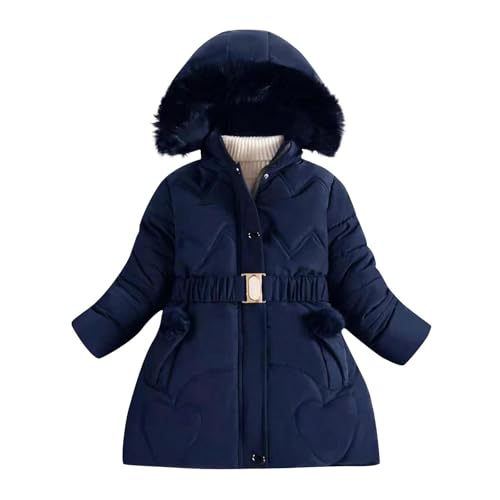 KIDSZJA Wintermantel für Kinder und Mädchen, mit Kapuze, Kunstfellkragen, lang, gepolsterte Jacken mit Gürtel, winddicht, mit Fleece gefüttert, Thermo-Steppjacken, Übermäntel, Ski-Schneeanzüge KIDSZJA Wintermantel für Kinder und Mädchen, mit Kapuze, Kunstfellkragen, lang, gepolsterte Jacken mit Gürtel, winddicht, mit Fleece gefüttert, Thermo-Steppjacken, Übermäntel, Ski-Schneeanzüge von KIDSZJA