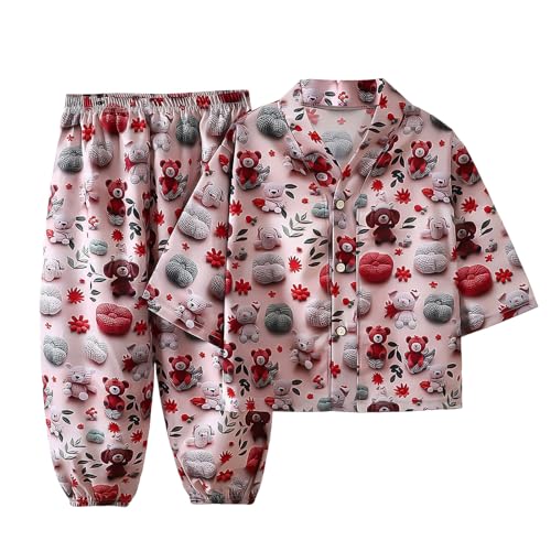 KIDSZJA Zweiteiliges Pyjama-Set für Jungen, 3D-Teddybär, Loungewear, Shorts und elastische Taille, Hose, Pyjama-Set, Party, Übernachtung, Nachtwäsche KIDSZJA Zweiteiliges Pyjama-Set für Jungen, 3D-Teddybär, Loungewear, Shorts und elastische Taille, Hose, Pyjama-Set, Party, Übernachtung, Nachtwäsche von KIDSZJA