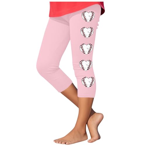 Kinder-Yoga-Outfit für Mädchen, hohe Taille, bauchfrei, athletische Outfits, nahtlose Hose, Caprihose, lässig, bequem, dehnbar, Fußball-Leggings, Baseball-Grafik, Jogginghose, Sommer, Tanzen und Kinder-Yoga-Outfit für Mädchen, hohe Taille, bauchfrei, athletische Outfits, nahtlose Hose, Caprihose, lässig, bequem, dehnbar, Fußball-Leggings, Baseball-Grafik, Jogginghose, Sommer, Tanzen und von KIDSZJA
