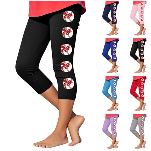 Mädchen-Trainingshose, lässig, bequem, dehnbar, Baseball-Grafik, Yoga-Leggings, athletische Outfits, nahtlose Capri-Lauf-Leggings, hohe Taille, kurze Hose, Sommer, Tanzen und Gymnastik Mädchen-Trainingshose, lässig, bequem, dehnbar, Baseball-Grafik, Yoga-Leggings, athletische Outfits, nahtlose Capri-Lauf-Leggings, hohe Taille, kurze Hose, Sommer, Tanzen und Gymnastik von KIDSZJA