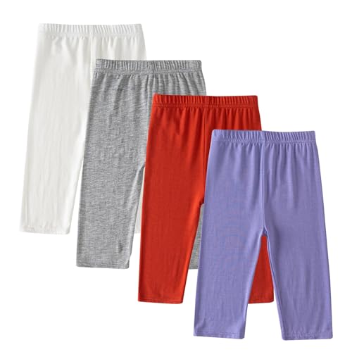 Schultrouses für Mädchen, Strumpfhosen, 4 Stück, elastisch, hohe Taille, kurze Kleidung, Laufen, Radfahren, dehnbar, nahtlos, Fußball-Leggings, Multipack, Flare Bell Bootcut, Capri-Tanz, Yoga Schultrouses für Mädchen, Strumpfhosen, 4 Stück, elastisch, hohe Taille, kurze Kleidung, Laufen, Radfahren, dehnbar, nahtlos, Fußball-Leggings, Multipack, Flare Bell Bootcut, Capri-Tanz, Yoga von KIDSZJA