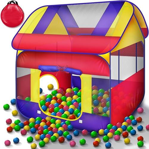 KIDUKU® Bällebad XXL + 300 Bälle + Tasche Spielhaus Babyzelt Spielzelt Kinderzelt ideal für dinnen und draußen von KIDUKU