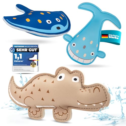 KIDVERSE Tauchtiere für Kinder - Geprüftes Wasserspielzeug - Neopren Tauchspielzeug für Kinder - Buntes Schwimmbad Spielzeug zum Tauchen Lernen - Pool Spielzeug (Meerestiere) von KIDVERSE