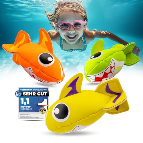 KIDVERSE Tauchtiere für Kinder - Geprüftes Wasserspielzeug - Neopren Tauchspielzeug für Kinder - Buntes Schwimmbad Spielzeug zum Tauchen Lernen - Pool Spielzeug (Raketen) von KIDVERSE