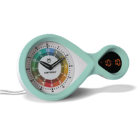 KIDYWOLF KIDYALARM-GR Analoger & digitaler Wecker türkis von KIDYWOLF