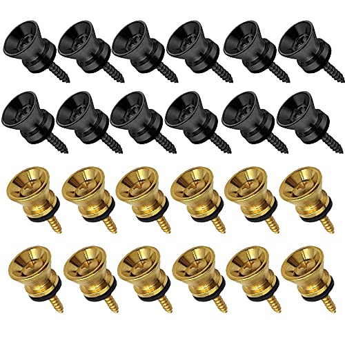 KIKAPA 24 Stück Gitarrengurt Metallriemen Knopf Stifte Metall Flachkopf für Klassische akustische Gitarre Bass Ukulele KIKAPA 24 Stück Gitarrengurt Metallriemen Knopf Stifte Metall Flachkopf für Klassische akustische Gitarre Bass Ukulele von KIKAPA