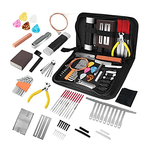 KIKAPA 79-teiliges Werkzeug-Set für für den der Gitarre Reparatur-Set für Gitarre mit Kalibern für Plektrumsaiten für KIKAPA 79-teiliges Werkzeug-Set für für den der Gitarre Reparatur-Set für Gitarre mit Kalibern für Plektrumsaiten für von KIKAPA