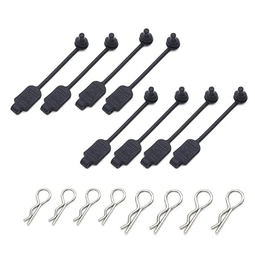 KIKAPA 8 PCS RC Car Body Clip Rubber Retainer Shell Fixed Buckle Lock 8301 Replacement Accessories for Arrma 1/8 1/10 1/16 Vehicles von KIKAPA