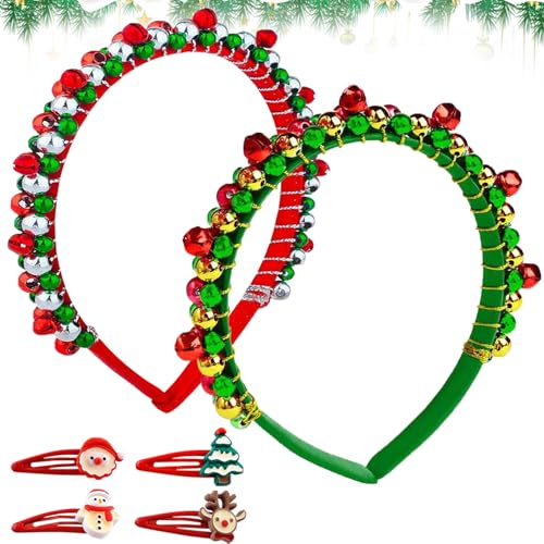 2 Stück Weihnachts Kopfschmuck, Weihnachts Haarreif,Weihnachten Haarschmuck mit Glöckchen,Weihnachtsstirnband,Weihnachts Haarschmuck,Haarreifen Weihnachten,Weihnachten Haarreif für Kinder Erwachsene 2 Stück Weihnachts Kopfschmuck, Weihnachts Haarreif,Weihnachten Haarschmuck mit Glöckchen,Weihnachtsstirnband,Weihnachts Haarschmuck,Haarreifen Weihnachten,Weihnachten Haarreif für Kinder Erwachsene von KIKVTER