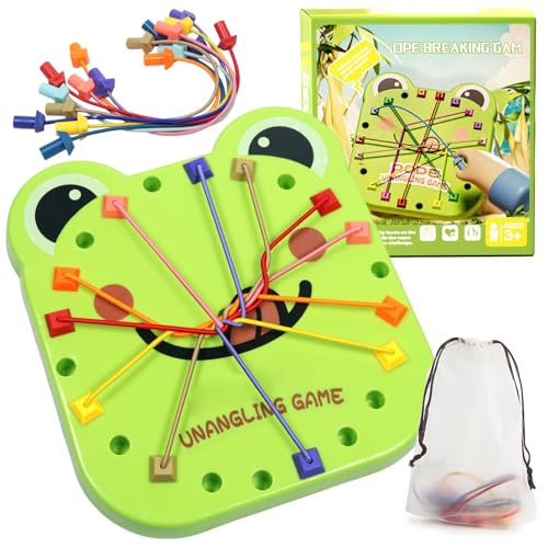 KIKVTER Brainy Knots Spiel, Rope Challenge Spiel, Logik Spiele, Rope Challenge Puzzle Knobelspiel mit Seil, Logik Strategiespiel Logik Spiele Knot für Kinder ab 3 Geschicklichkeitsspiel Lernspiel von KIKVTER