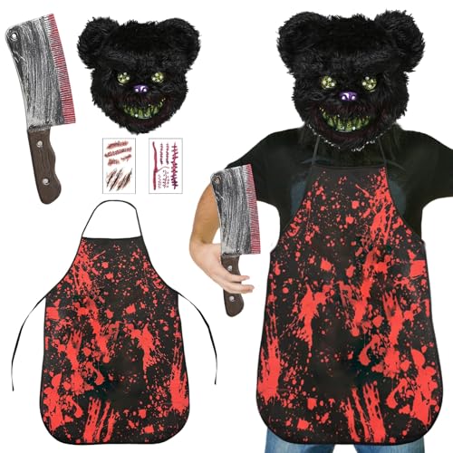 Horror-Bär Kostüm,Halloween Kostüm Herren,Halloween Maske,Horror Maske,Halloween Maske Horror Bärenmaske,Gruselige Bären Masken,Horror Kostüm Herren für Halloween Fasching Karneval Outfit Erwachsene Horror-Bär Kostüm,Halloween Kostüm Herren,Halloween Maske,Horror Maske,Halloween Maske Horror Bärenmaske,Gruselige Bären Masken,Horror Kostüm Herren für Halloween Fasching Karneval Outfit Erwachsene von KIKVTER