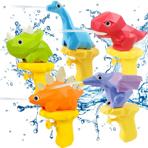 KIKVTER 5 Stück Wasserpistole Kinder, Dinosaurier Wasserpistole Kinder, Wasserpistole klein, Wasserpistole Spielzeug für Kinder, Wasserspritzpistolen für Outdoor Strandspielzeug, Pool Partys KIKVTER 5 Stück Wasserpistole Kinder, Dinosaurier Wasserpistole Kinder, Wasserpistole klein, Wasserpistole Spielzeug für Kinder, Wasserspritzpistolen für Outdoor Strandspielzeug, Pool Partys von KIKVTER