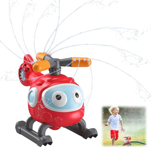 KIKVTER Wasserspielzeug Kinder Outdoor, Wassersprinkler Kinder, Sprinkler Kinder Wasserspielzeug, Kinder Outdoor Spielzeug Rasensprenger in HelikopterForm, für Hinterhof Hof Pool Garten Rasen KIKVTER Wasserspielzeug Kinder Outdoor, Wassersprinkler Kinder, Sprinkler Kinder Wasserspielzeug, Kinder Outdoor Spielzeug Rasensprenger in HelikopterForm, für Hinterhof Hof Pool Garten Rasen von KIKVTER