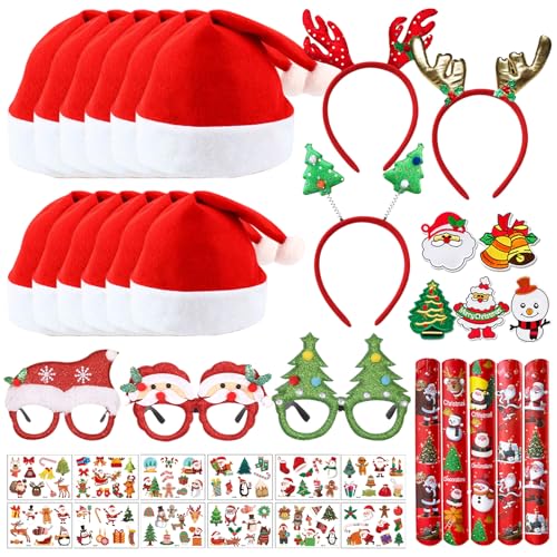 Weihnachtsmützen, Haarreif Weihnachten, 40 Stück Weihnachts Accessoires, Weihnachtsmütze, Haarreifen Weihnachten, Weihnachtsbrille, Clapping Kreis, Weihnachtsassesoires Geeignet für Erwachsene Kinder Weihnachtsmützen, Haarreif Weihnachten, 40 Stück Weihnachts Accessoires, Weihnachtsmütze, Haarreifen Weihnachten, Weihnachtsbrille, Clapping Kreis, Weihnachtsassesoires Geeignet für Erwachsene Kinder von KIKVTER