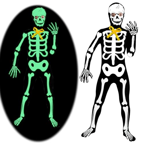 Skelett Kostüm für Kinder - Halloween, Karneval, Day of the Dead, Cosplay Faschings (120-130cm) Skelett Kostüm für Kinder - Halloween, Karneval, Day of the Dead, Cosplay Faschings (120-130cm) von KIKVTER
