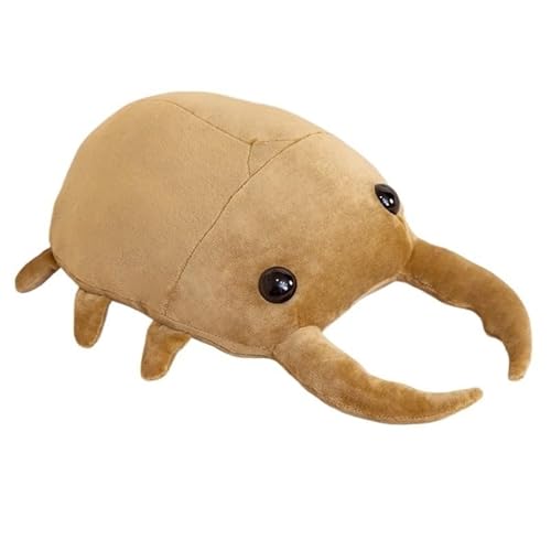 KIKYKUBBLETASW Simulation eines Stofftiers, weicher Plüsch, Insektenkäfer, kuschelig mit feinen Details, bequem for Umarmen und als Dekoration for das Zuhause(Light Brown,60cm) von KIKYKUBBLETASW