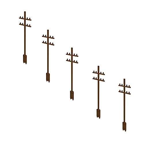 KILOKITS 1/35 5PCS Telegraph Pole 2 Querstangen Modell Kits WWII Militär Diorama Gebäude Zubehör von KILOKITS