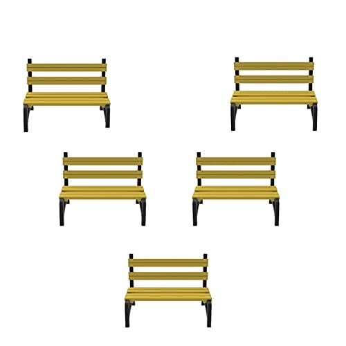 KILOKITS 1/72 5er Set Parkbänke Stühle Set für Garten Diorama Eisenbahn Landschaft Miniaturmöbel von KILOKITS