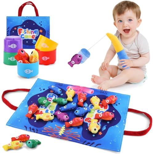 KIMIGO Angelspiel ab 1 Jahr, Montessori Spielzeug, Motorikspielzeug aus Feinmotorik und Farberkennung, Lernspielzeug Geschenk für Jungen Mädchen Baby Kleinkinder zum Geburtstag, Weihnachten von KIMIGO