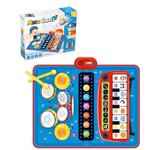 KIMIGO Babyspielzeug für 1-Jährige,Baby-Musikmatte, Kleinkindspielzeug im Alter von 1–2 Jahren – 2-in-1-Klaviertrommel-Babyspielmatte – Musikspielzeug für Kleinkinder im Alter von 12–18 Monaten KIMIGO Babyspielzeug für 1-Jährige,Baby-Musikmatte, Kleinkindspielzeug im Alter von 1–2 Jahren – 2-in-1-Klaviertrommel-Babyspielmatte – Musikspielzeug für Kleinkinder im Alter von 12–18 Monaten von KIMIGO