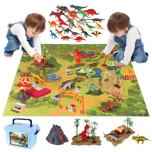 KIMIGO Dinosaurier Spielzeug,Kinderspielzeug ab 3 4 5 6 7 Jahre,66 Stück Dinosaurier Spielzeug Set,Mit Aktivität Spielmatte,T-Rex,Carnotaurus,Aufbewahrungsbox,Geschenk für Kinder Alter von 3–7 Jahren KIMIGO Dinosaurier Spielzeug,Kinderspielzeug ab 3 4 5 6 7 Jahre,66 Stück Dinosaurier Spielzeug Set,Mit Aktivität Spielmatte,T-Rex,Carnotaurus,Aufbewahrungsbox,Geschenk für Kinder Alter von 3–7 Jahren von KIMIGO