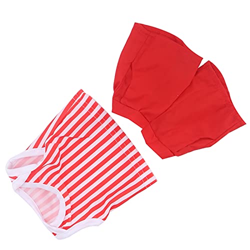 18 Zoll Puppe, 18 -Zoll -Kleidung Outfit Neugeborene Babypuppen Kleidungsstück Geburtstag Gifted White Stripe für (QD18-079 Big Red Vertical Striped Outfit) von KIMISS