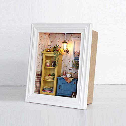 DIY Puppenhaus-Foto, Warmes Haus-Kit mit Möbelrahmen-Design, Miniure, Dekorative Geburtstagsgeschenke, Heimdekoration von KIMISS