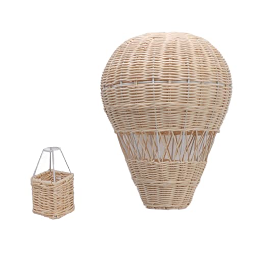 Geflochtener Rattan-Heißluftballon für Kinderzimmerdekoration, Handgefertigt mit Exquisiten Details, für Partys, Fotoshootings und Als Wanddekoration in Kinderzimmern und Geflochtener Rattan-Heißluftballon für Kinderzimmerdekoration, Handgefertigt mit Exquisiten Details, für Partys, Fotoshootings und Als Wanddekoration in Kinderzimmern und von KIMISS