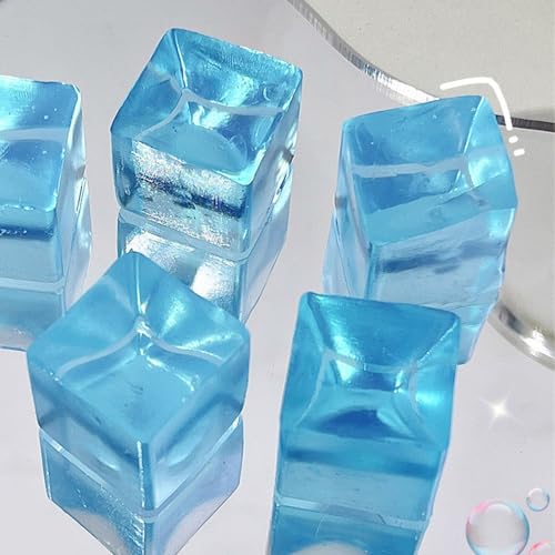 Ice CubeToys, Squeeze Block Toy Miniatursimulation Blue CubeToys, 0 Stress Reilef Wiederverwendbare Spielzeuge Erwachsene Relief SqueezeSensory für Partygeschenke von KIMISS
