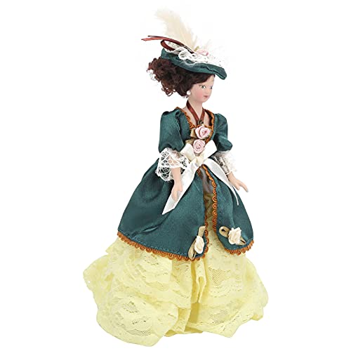 KIMISS 1/12 Skala Victorian Lady Miniature Puppe für Dollhouse Decoration - Porzellanpuppe Im Grünen Kleid mit Hut KIMISS 1/12 Skala Victorian Lady Miniature Puppe für Dollhouse Decoration - Porzellanpuppe Im Grünen Kleid mit Hut von KIMISS