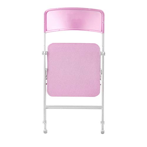 KIMISS 1/6 Skala Dollhouse Miniatur -Klappstuhl für Puppen- und Aktionszahlen Kunststoff und Legierung, Erhältlich (Perle Pink) von KIMISS