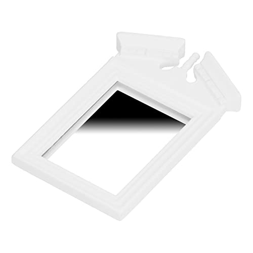 KIMISS 1:12 Dollhouse Vanity Mirror - Elegante WeißE Badezimmerdekoration für Miniaturpuppenhaus, Detaillierter Europäischer Stil E, für Puppenhauszubehör von KIMISS