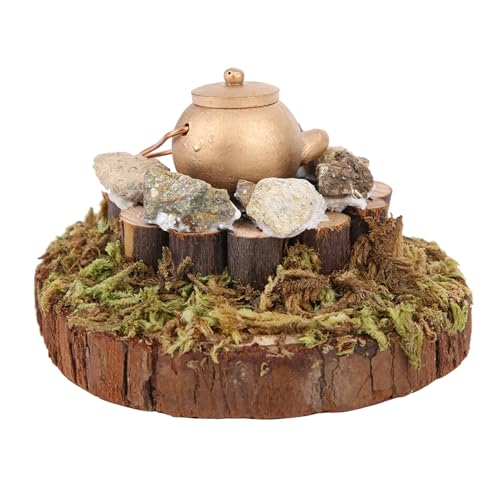 KIMISS 1:12 Puppenhaus Miniatur -Hitzewassermodell - Charmante Outdoor Villa Garden Szene Accessoire für Dollhouse Decoration (Wilder Herd) von KIMISS