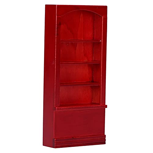 KIMISS 1:12 Puppenhaus Miniatur Holzbuchhandel - Redwood Color Dollhouse Möbel für Rollenspiele und Dekoration von KIMISS