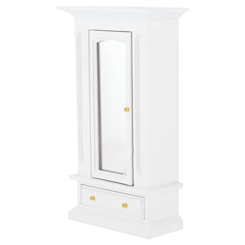 KIMISS 1:12 Skala Dollhouse Miniatur -Holzgarderobe mit Spiegel - Charmantes Weißes Möbelmodell für Kreatives Spiel KIMISS 1:12 Skala Dollhouse Miniatur -Holzgarderobe mit Spiegel - Charmantes Weißes Möbelmodell für Kreatives Spiel von KIMISS