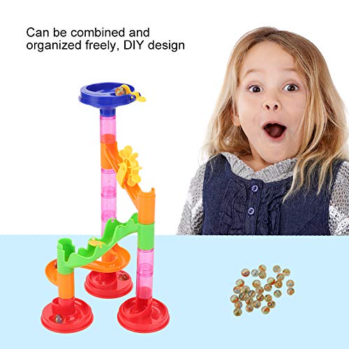 KIMISS 105pcs Plastic Pathway Brick Toy Set mit Rollenden Bällen - Kreative Bauspielzeug für die Motorische Fähigkeiten und Beobachtung (29pcs (678-1)) von KIMISS