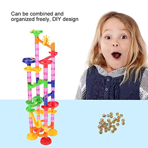 KIMISS 105pcs Plastic Pathway Brick Toy Set mit Rollenden Bällen - Kreative Bauspielzeug für die Motorische Fähigkeiten und Beobachtung (80pcs (678-5)) von KIMISS