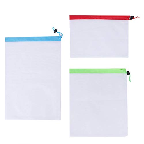 KIMISS 12pcs Wiederverwendbare Produktbeutel | Umweltfreundliches Polyester-Netz Gemüse & Obstlager | Leichte und Waschbare Küchennetzbeutel für Lebensmittel, Spielzeug und Accessoires KIMISS 12pcs Wiederverwendbare Produktbeutel | Umweltfreundliches Polyester-Netz Gemüse & Obstlager | Leichte und Waschbare Küchennetzbeutel für Lebensmittel, Spielzeug und Accessoires von KIMISS