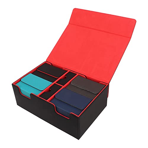 KIMISS 400+ Kartendeckspeicherhülle - Multifunktionales PU -Leder Magnetkartenbox für Handelskarten, Sportkarten und Mehr von KIMISS