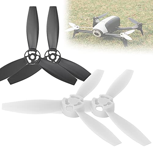 KIMISS 4pcs RC Flugzeug, Zubehör Ersatz Fit Bebop 2 Propeller Modifiziert für Bebop DroneType C (2 schwarz 2 weiß) von KIMISS
