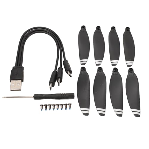 KIMISS 8pcs 2,5 -Zoll -Propeller mit Niedrigem Rausch -Propellern Ersatzblätter Leichter Drohnen -Propeller für E88 E58 RC Quadcopter von KIMISS