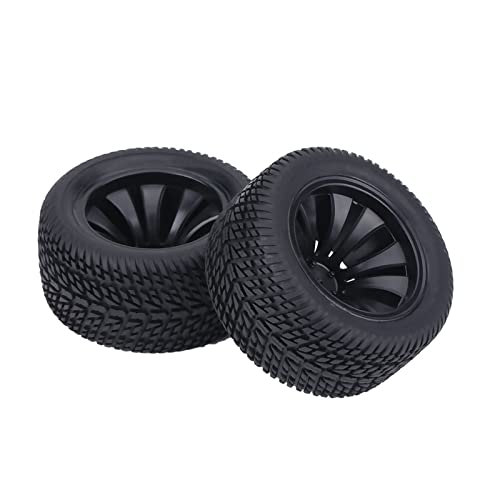 KIMISS 90 Mm RC-Reifen, RC-Fahrzeugräder, Reifen, Schwarzer Gummi, Kunststoff, 2-teiliges Set, Gummireifen, Reifen, Kunststoffnaben, Rad für 1:12 RC-Auto, Rennwagen, LKW KIMISS 90 Mm RC-Reifen, RC-Fahrzeugräder, Reifen, Schwarzer Gummi, Kunststoff, 2-teiliges Set, Gummireifen, Reifen, Kunststoffnaben, Rad für 1:12 RC-Auto, Rennwagen, LKW von KIMISS
