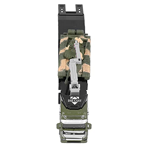 KIMISS Alloy Military Trucks Panzermodell Spielzeugset - STEADELD Simulation Vehicle Toy für, Einschließlich Militärlastwagen und Flugzeug, Ideal für Spiele und Sammlung ((Militärgrün)) von KIMISS