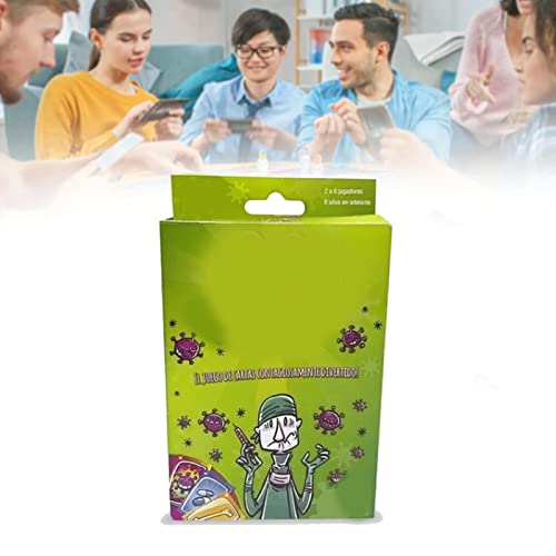 KIMISS Ansteckend Lustiges Kartenspiel für Teenager und Erwachsene Leuchtende Farben Kunstpapierkarten Ansteckend Tragbares Familienbrettspiel für Unterhaltung Infiziertes Kartenspiel für von KIMISS