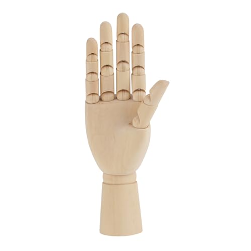 KIMISS Artikulierte Holzmodellkünstler - Flexible Gelenkschannin -Skulpturenzeichnung, Skizzierung und Heimdekoration Links 25,5 cm (10 Zoll rechte Hand) von KIMISS