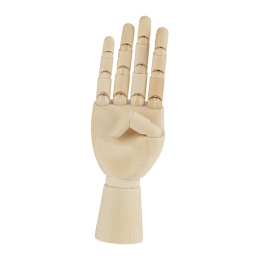 KIMISS Artikulierte Holzmodellkünstler - Flexible Gelenkschannin -Skulpturenzeichnung, Skizzierung und Heimdekoration Links 25,5 cm (7 Zoll rechte Hand) von KIMISS
