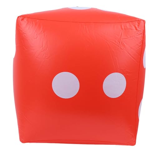 KIMISS Aufblasbare Würfel für - Tragbare PVC -Würfel für Indoor und Outdoor Spiele Fun Party Activity Supplies, E Onal Requisiten und Plüschspielzeug Wasserspiel und Elterninteraktion (Rot) von KIMISS