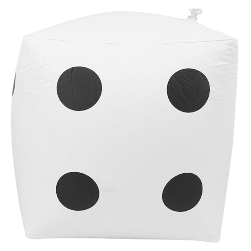 KIMISS Aufblasbare Würfel für - Tragbare PVC -Würfel für Indoor und Outdoor Spiele Fun Party Activity Supplies, E Onal Requisiten und Plüschspielzeug Wasserspiel und Elterninteraktion (White) von KIMISS