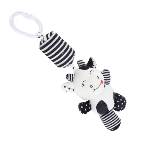 KIMISS Baby Hängen Rasselspielzeug - Schwarz -Weiß Streifen Plüsch Windspiel für Säuglinge, Kinderwagen und Krippen Plüsch Rasseln für Babybett, Ansprechende Tiergeräusche und Farben (Schwarz-weiß KIMISS Baby Hängen Rasselspielzeug - Schwarz -Weiß Streifen Plüsch Windspiel für Säuglinge, Kinderwagen und Krippen Plüsch Rasseln für Babybett, Ansprechende Tiergeräusche und Farben (Schwarz-weiß von KIMISS