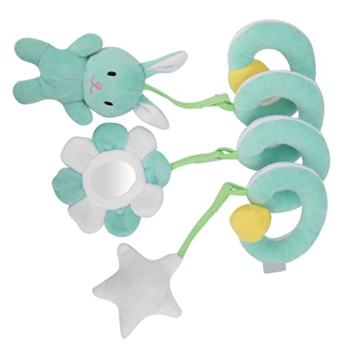KIMISS Baby Kinderwagen Hanging Toy - Weiche Plüsch -Spiralaktivität Rassel für Säuglinge | Buntes Krippen und Autospielzeug für Neugeborene Stimuliert SEH und Sensorische Entwicklung (Green) von KIMISS